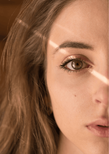 An image of a woman who has downturned eye shae