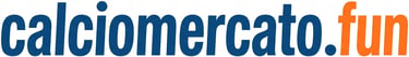 Official calciomercato.fun logo with blue and orange football transfer news text.