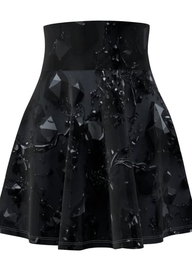 black crystal skater skirt