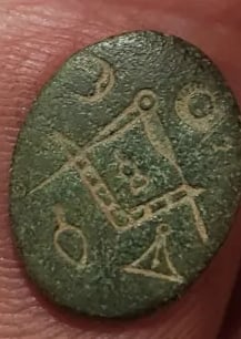 Victorian age masonic cuff link