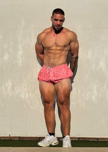 a man in swimsuit  with a muscular body