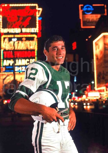 Broadway Joe, Joe Namath of the Jets in New York City in 1965 by James Drake for Sports Illustrated