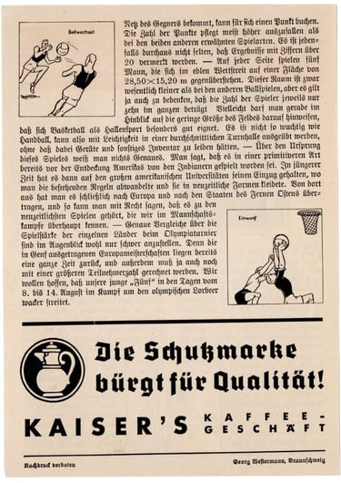 Rare German basketball card