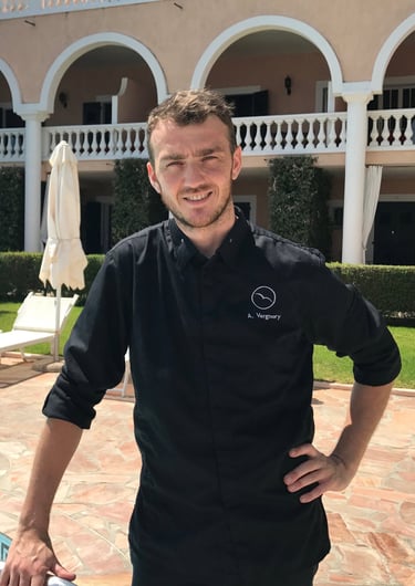 Alexis Vergnory chef de cuisine, hotel les mouettes à Ajaccio