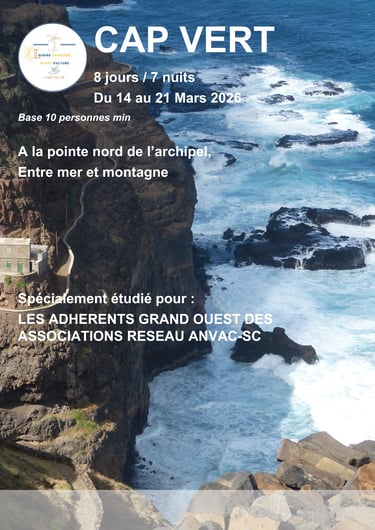 Affiche d'un séjour en immersion au cap vert du 14 au 21 mars 2026