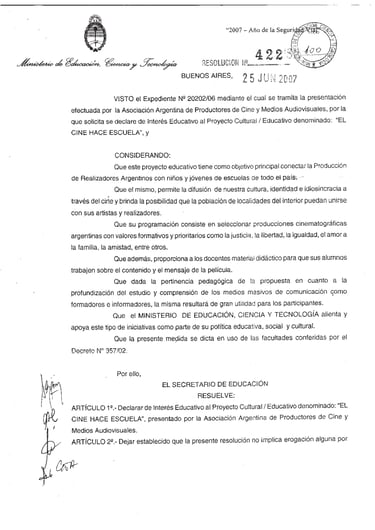 Ministerio de Educacion de la Nación