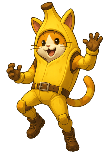 a cat in a yellow costume with a yellow jacket