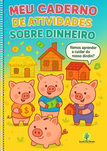 os três porquinhos ensinando educação financeira