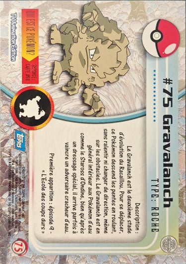 Gravalanch topps série 1