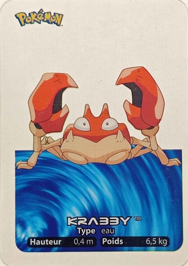 98 Krabby Lamincards Pokémon série 1