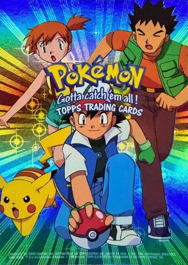 Checklist Topps Pokémon The First Movie rainbow foil