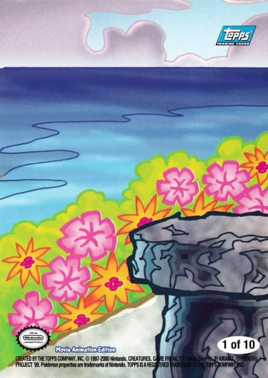 Stickers 1 of 10 Topps Pokémon The Movie 2000 back