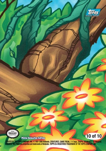 Stickers 10 of 10 Topps Pokémon The Movie 2000 back