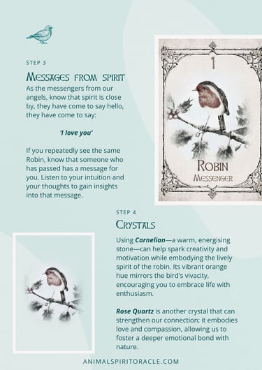 A page from the free robin spirit animal pdf