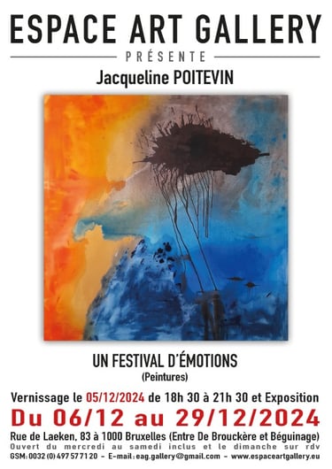 Œuvre abstraite originale – Artiste peintre française – Jacqueline Poitevin – Achat peinture