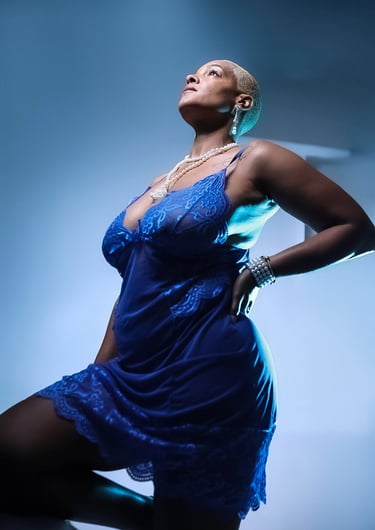 Blue Enchantress slip dress by FreedomxFantasyLuxe in Winter Haven, Florida.