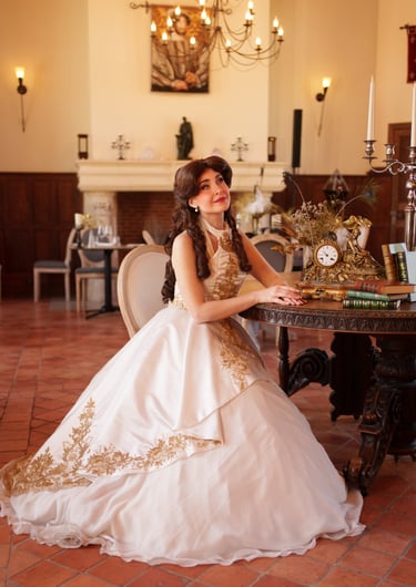 Robe de mariée princesse perles dorées satin duchesse mousseline créatrice oise val d'oise eure
