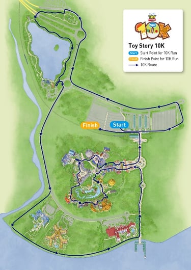 2019 Hong Kong Disneyland 10K Weekend Toy Story 10K Course Map