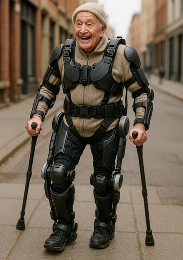 Exosquelette en Illustration pour la journée mondiale de l'arthrite.