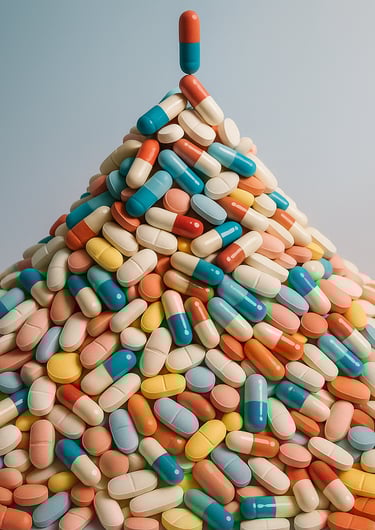 Montagne d'antibiotiques - journée européenne d'information sur les antibiotiques