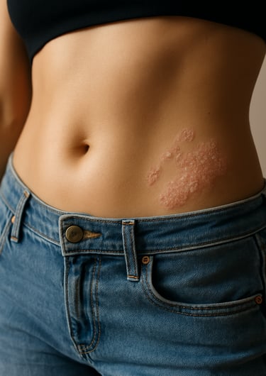 Photo Psoriasis ventre - Journée mondiale du psoriasis