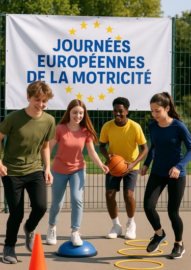 Exercices de psychomotricité pour la journée européenne de la psychomotricité