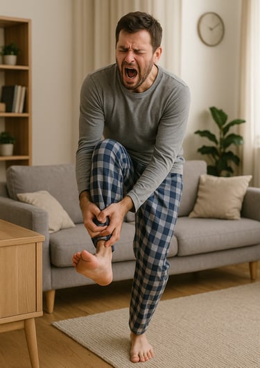 Douleur aux doigts de pieds pour la journée mondiale contre la douleur.