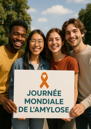 Photo de groupe pour la journée mondiale de l'amylose