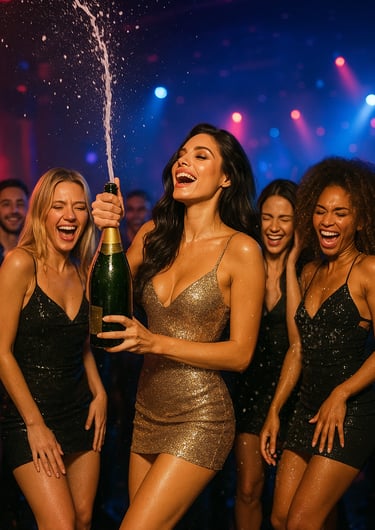 Soirée champagne festive pour la Journée mondiale du Champagne (champagne day)