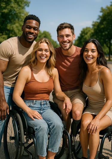 Photo de groupe pour la journée mondiale du handicap