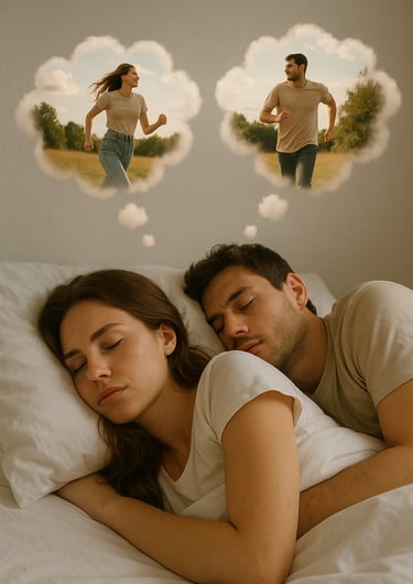 un couple rêve pour la journée mondiale du rêve.
