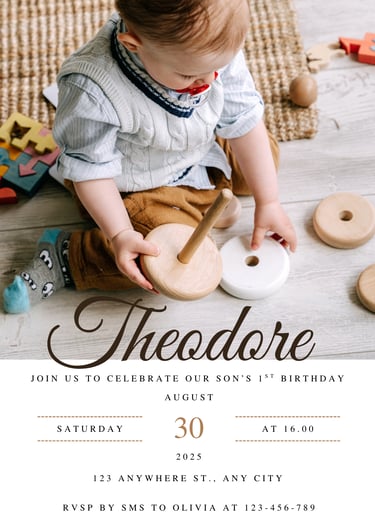 Custom Photo Birthday Invitation Template