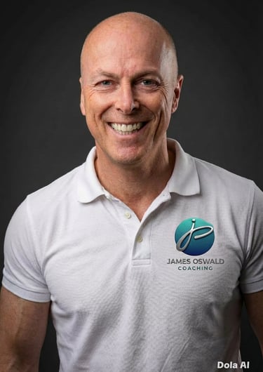 Professional portrait of James Oswald, Coaching, online personalised coaching.
