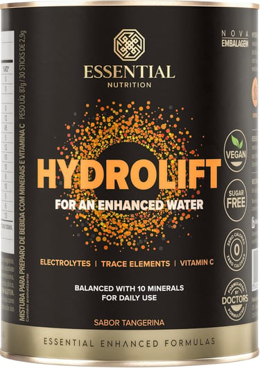 Hydrolift Essential Nutrition: eletrólitos e minerais para hidratação avançada.