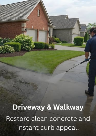 Driveway walkway cleaning by TN Profesiional Services