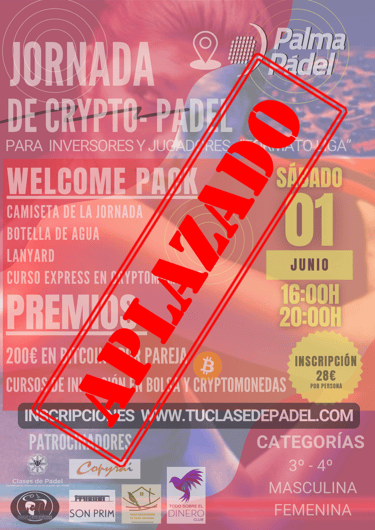 poster de jornada de cryptopadel