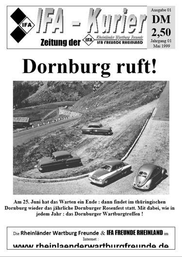Titel des allerersten IFA-Kurier aus 1999