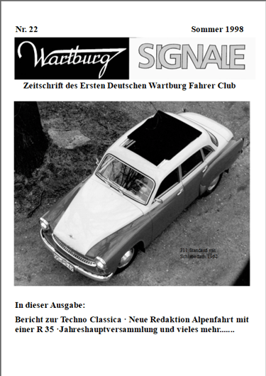 Wartburg-Signale #22 von 1998