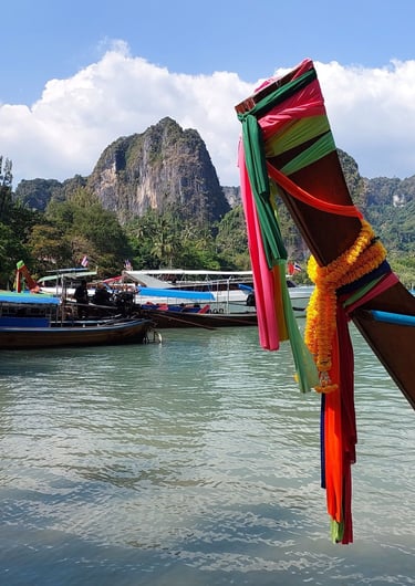 thailand krabi railay east long tail boat