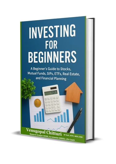 a book cover of investing for beginners