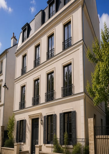 Rénovation de façade avec enduit extérieur à Paris