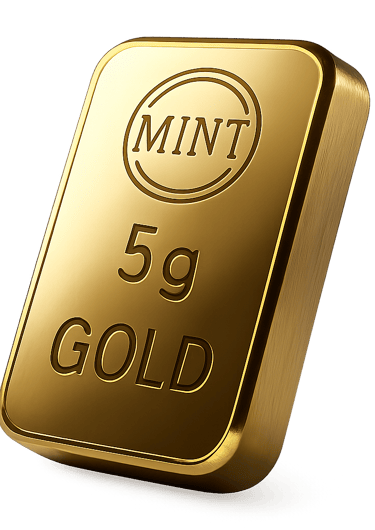 a gold bar of 50 grams of gold bars