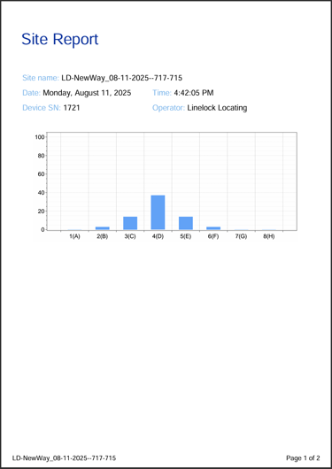 Report using DXMic pro app page.1