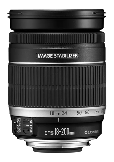 The 18-200mm EF-S zoom lens from Canon