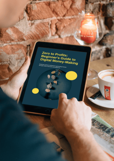 a man holding a tablet computer and looking at a tablet