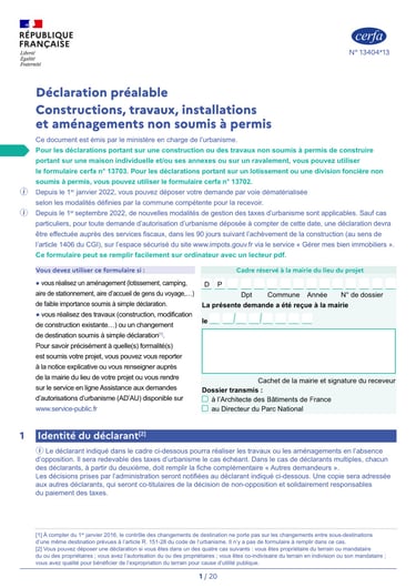 CERFA DP - déclaration prealable - office-plan orléans