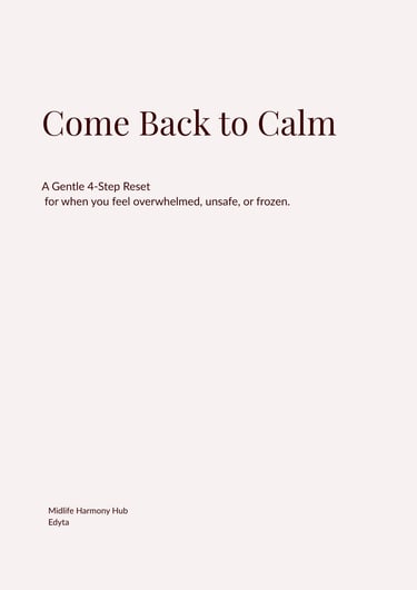 Grounding Techniques for Anxiety – Gentle Reset PDF Guide Cover