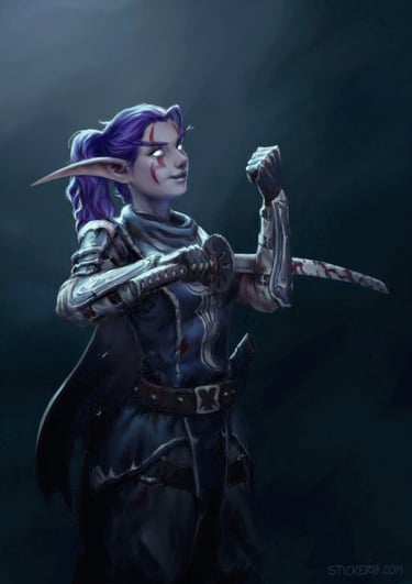 Night Elf Character Commission. World of warcraft game character.