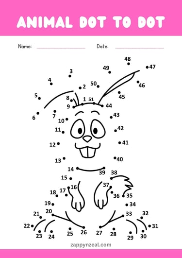 Dot to dot activity worksheets