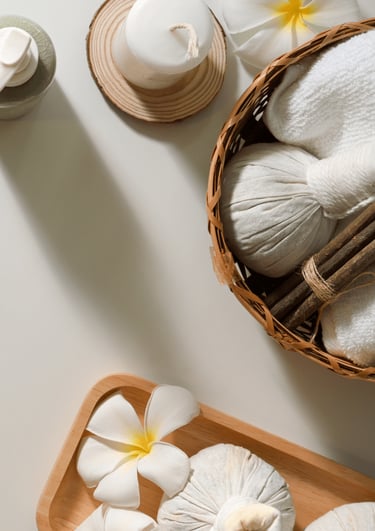 Spa accessoires en ontspannende setting bij Medisch Pedicure Grote Berg voor een verwenmoment.